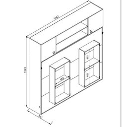 Cama Casal Articulada Horizontal Com Armário Aéreo Branca Lilies Móveis - 3 Cama Casal Articulada Horizontal Com Armário Aéreo Branca Lilies Móveis - 3