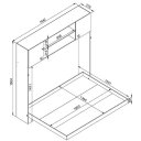 Ver imagem 2 de Cama Casal Articulada Horizontal Com Armário Aéreo Branca Lilies Móveis