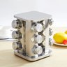 Porta Condimentos Giratório com 12 Potes de Vidro - Organização e Elegância - 5
