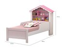 Ver imagem 3 de Cama Solteiro Casa Princesa Branco Rosa Vitamov