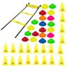 Kit Treinamento Funcional Escada Agilidade + 20 Cones + 20 Mini Cones - 2