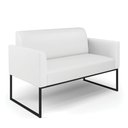 Ver imagem 3 de Sofá Namoradeira com 2 Poltronas Base Industrial Preto Marisa Corino