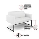 Ver imagem 6 de Sofá Namoradeira com 2 Poltronas Base Industrial Preto Marisa Corino
