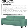 Sofa 3 Lugares 214 cm Greco Veludo SL 946 Moll - 3