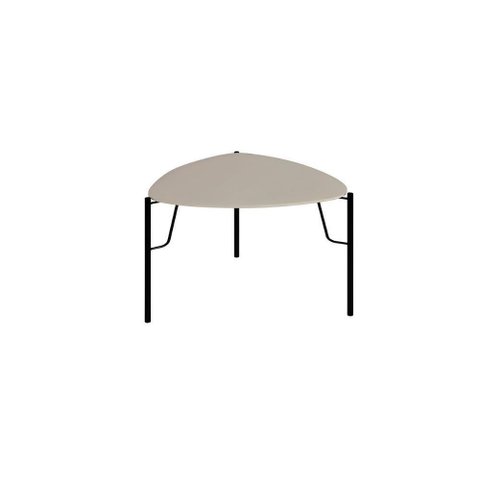 Mesa Lateral Bend MDF Metal 54cm Grigio com Preto Casa Lar Shop