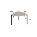 Ver imagem 2 de Mesa Lateral Bend MDF Metal 54cm Grigio com Preto Casa Lar Shop
