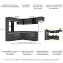 Ver imagem 5 de Armário De Cozinha Completa De Canto Preto/branco