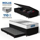 Ver imagem 3 de Cama Box Baú com Colchão de Molas Ensacadas Double Face Essence Probel + Auxiliar Solteiro 88cm