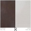 Ver imagem 5 de Cabeceira Casal Queen 195 Cm Savana Corano Marrom/linho Cru - Nexta Casa
