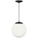 Ver imagem 1 de Lustre Pendente Orby Bola Globo Grande 23 cm Preto