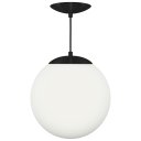 Ver imagem 2 de Lustre Pendente Orby Bola Globo Grande 23 cm Preto