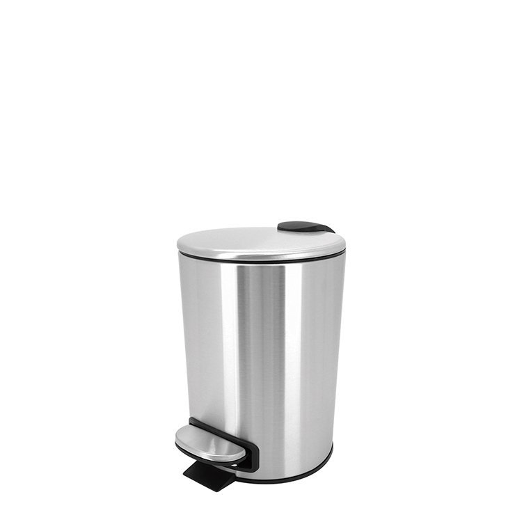 Lixeira Em Aço Inox Com Pedal 5l Banheiro Cozinha Mimo Style