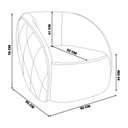 Ver imagem 2 de Kit 2 Poltronas Decorativas Clarke PU Preto - Gran Belo