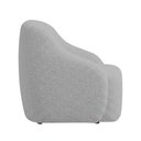 Ver imagem 5 de Poltrona Decorativa Vitta Pés Madeira Bouclé Cinza Claro - Nexta Casa