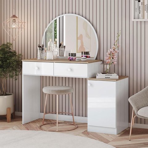 Penteadeira Agnes Ambiente Branco Jequitibá Hp – Henn