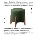 Ver imagem 5 de Puff Estofado Decorativo Redondo Sala de Estar Eloá Suede:verde