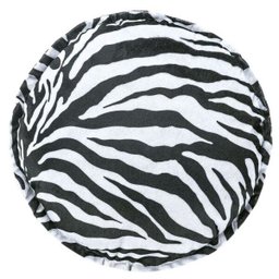 Almofada Redonda Decorativa Estampa Safari Zebra 44cm - 2 Almofada Redonda Decorativa Estampa Safari Zebra 44cm - 2