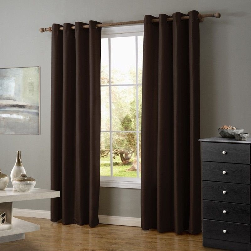 Cortina de Oxford Marrom Para Sala E Quarto 3,00 X 2,20 - 1