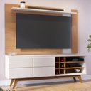 Ver imagem 2 de Rack para Sala Makai com Painel para Tv 70 Pol Lara C04 Freijó Off White Matte - Lyam Decor