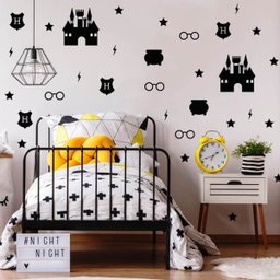 Kit de Adesivos Harry Potter - Preto - 1