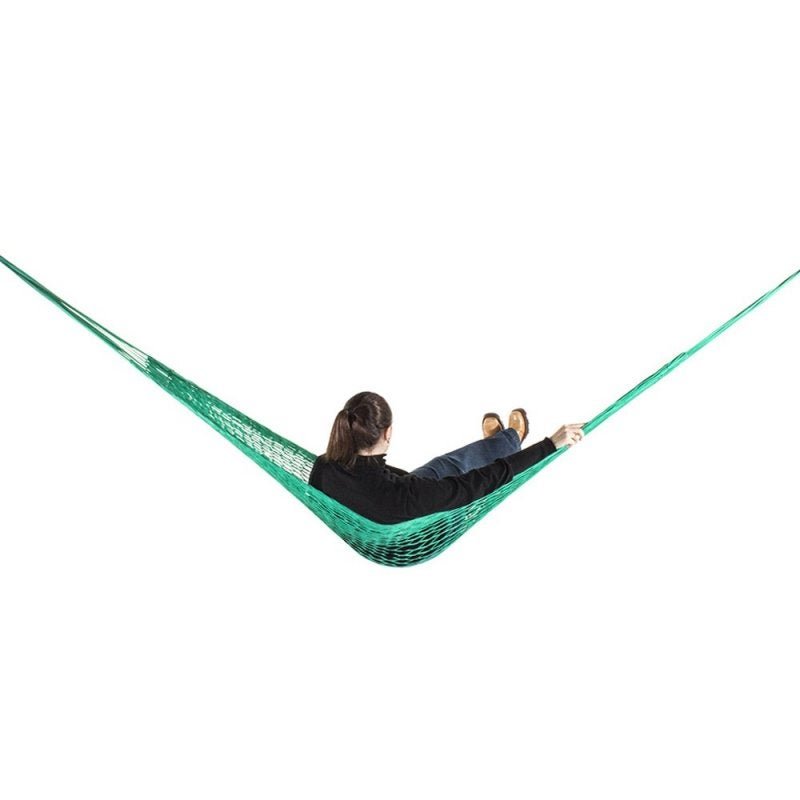 Rede de Dormir e Descanso Camping Nylon Impermeável Verde Bandeira - 1