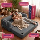 Ver imagem 4 de Sofá Cama Orbe 1,90m Xpand Tech Tecido Boucle Cinza Escuro Cama Inbox