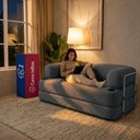 Ver mais imagens de Sofá Cama Orbe 1,90m Xpand Tech Tecido Boucle Cinza Escuro Cama Inbox