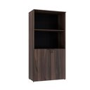 Ver imagem 1 de Armário Alto Estante com 02 Portas 161,5x80x42cm Wlae80 Nogal - Preto