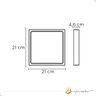 Painel Recuado de Sobrepor Quadrado 18w 21x21cm Branco Led 3000k Luz Quente - 5