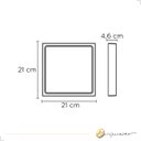 Ver imagem 5 de Painel Recuado de Sobrepor Quadrado 18w 21x21cm Branco Led 3000k Luz Quente