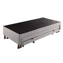 Ver imagem 2 de Cama Box Base c/2 Auxiliares Solteiro Universal Rústico Bordado White (88x188x32) - Paropas