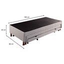 Ver imagem 6 de Cama Box Base c/2 Auxiliares Solteiro Universal Rústico Bordado White (88x188x32) - Paropas