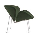 Ver imagem 3 de Poltrona Design Trevo Linho Verde Base Cromada