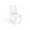 Ver imagem 2 de Cadeira Sala de Jantar 2cad131fr Kit 4 Un Freijo/suede Deluxe Bege - Kappesberg