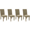 Ver imagem 1 de Cadeira Sala de Jantar 2cad131fr Kit 4 Un Freijo/suede Deluxe Bege - Kappesberg