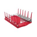 Ver imagem 1 de Escorredor De Louças Aço Inox Com Bandeja Vermelho Plurale