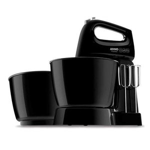 Batedeira Arno 3 Velocidades 2 Tigelas Facilita Sx16 Preto