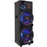 Caixa Som Amplificada Bluetooth 1000W Rms 2 Sub Led Usb Bivolt Aca 1005 Titan + 2 Microfones KPM11 - 3