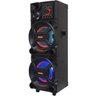 Caixa Som Amplificada Bluetooth 1000W Rms 2 Sub Led Usb Bivolt Aca 1005 Titan + 2 Microfones KPM11 - 2