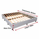 Ver imagem 5 de Cama King Size Base Box Nova Cama 190x202 Desmontável Cinza Claro