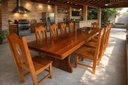 Ver imagem 2 de Conjunto Mesa Rústica Angelim Tampo (300cm X 85cm X 6cm) com 10 Cadeiras Rústicas de Madeira Maciça