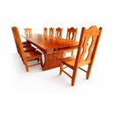 Ver imagem 3 de Conjunto Mesa Rústica Angelim Tampo (300cm X 85cm X 6cm) com 10 Cadeiras Rústicas de Madeira Maciça