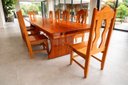 Ver imagem 5 de Conjunto Mesa Rústica Angelim Tampo (300cm X 85cm X 6cm) com 10 Cadeiras Rústicas de Madeira Maciça
