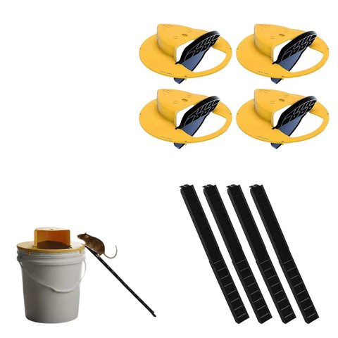 Ratoeira Kit 4 Uni Pega Rato Forte Reutilizavel Controle Pragas Roedor Camundongo Ratazana Quintal J