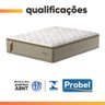 Cama Box Casal King Colchão Molas Guarda Costas Max com Pillow 193x203x78cm Suede Bege/branco - 5
