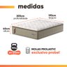 Cama Box Casal King Colchão Molas Guarda Costas Max com Pillow 193x203x78cm Suede Bege/branco - 4