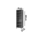 Ver imagem 2 de Paneleiro Cozinha Modulado Celeste C/ 4 Portas C/ Vidro 70cm Cinamomo/titanium Mgm