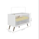 Ver imagem 3 de Berço Qmovi Mini Cama Retrô Branco Acetinado