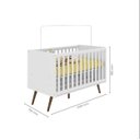 Ver imagem 3 de Berço Qmovi Mini Cama Retrô Branco Acetinado