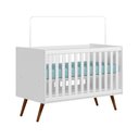 Ver imagem 1 de Berço Qmovi Mini Cama Retrô Branco Acetinado